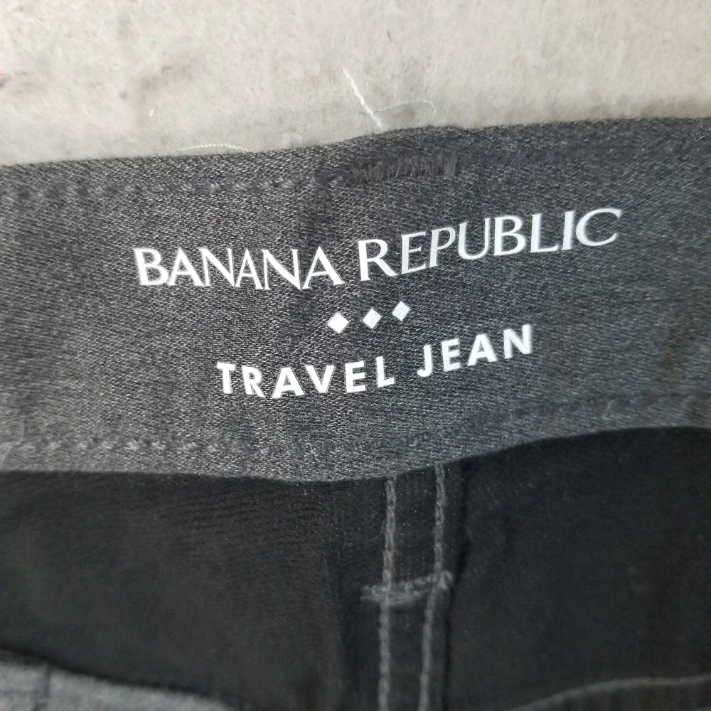 Banana Republic Travel Jean Mens 33x30 Gray Slim Fit Stretch Denim Pants